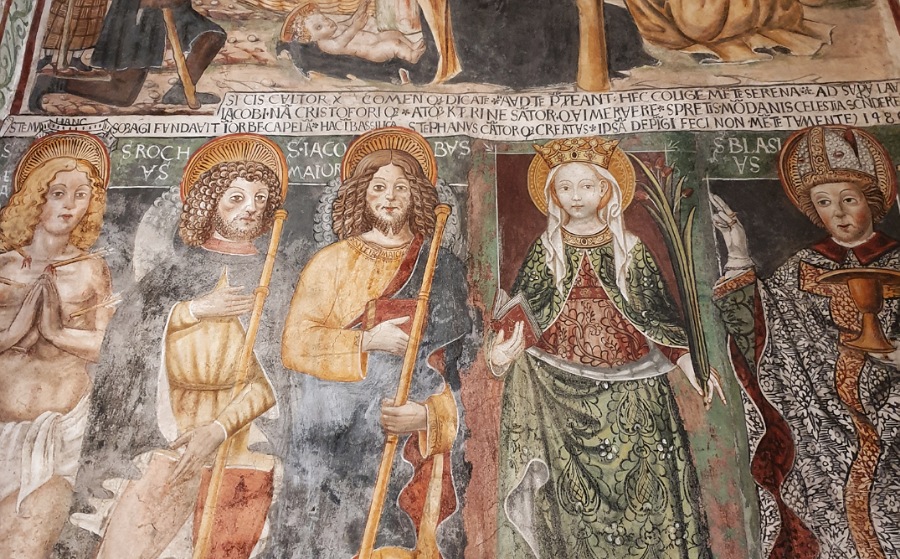 Affreschi nella Basilica di San Giulio sull'isola di San Giulio