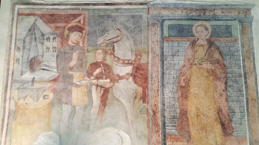 cornello dei tasso affreschi chiesa