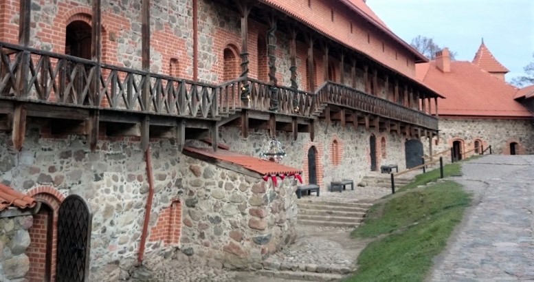 Cortile del Castello di Trakai in Lituania