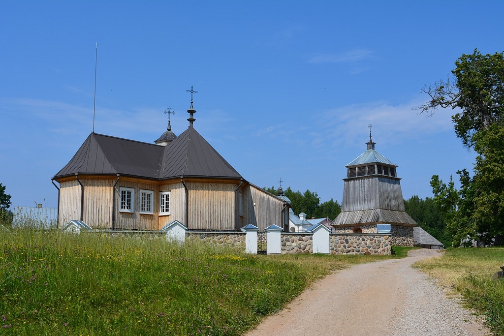 Complesso di edifici nel Lithuanian Folk Museum di Rumsiskes