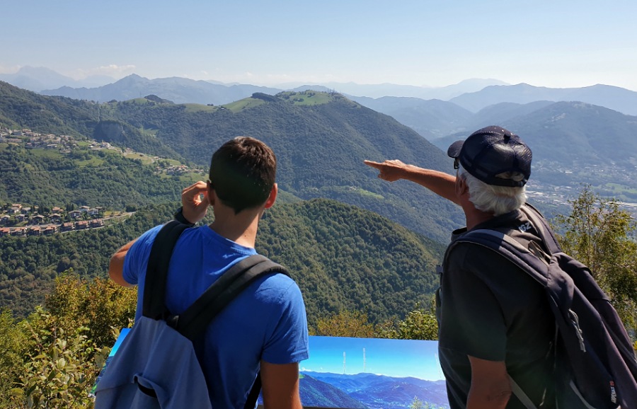 panorama dal monte purito in provincia di bergamo